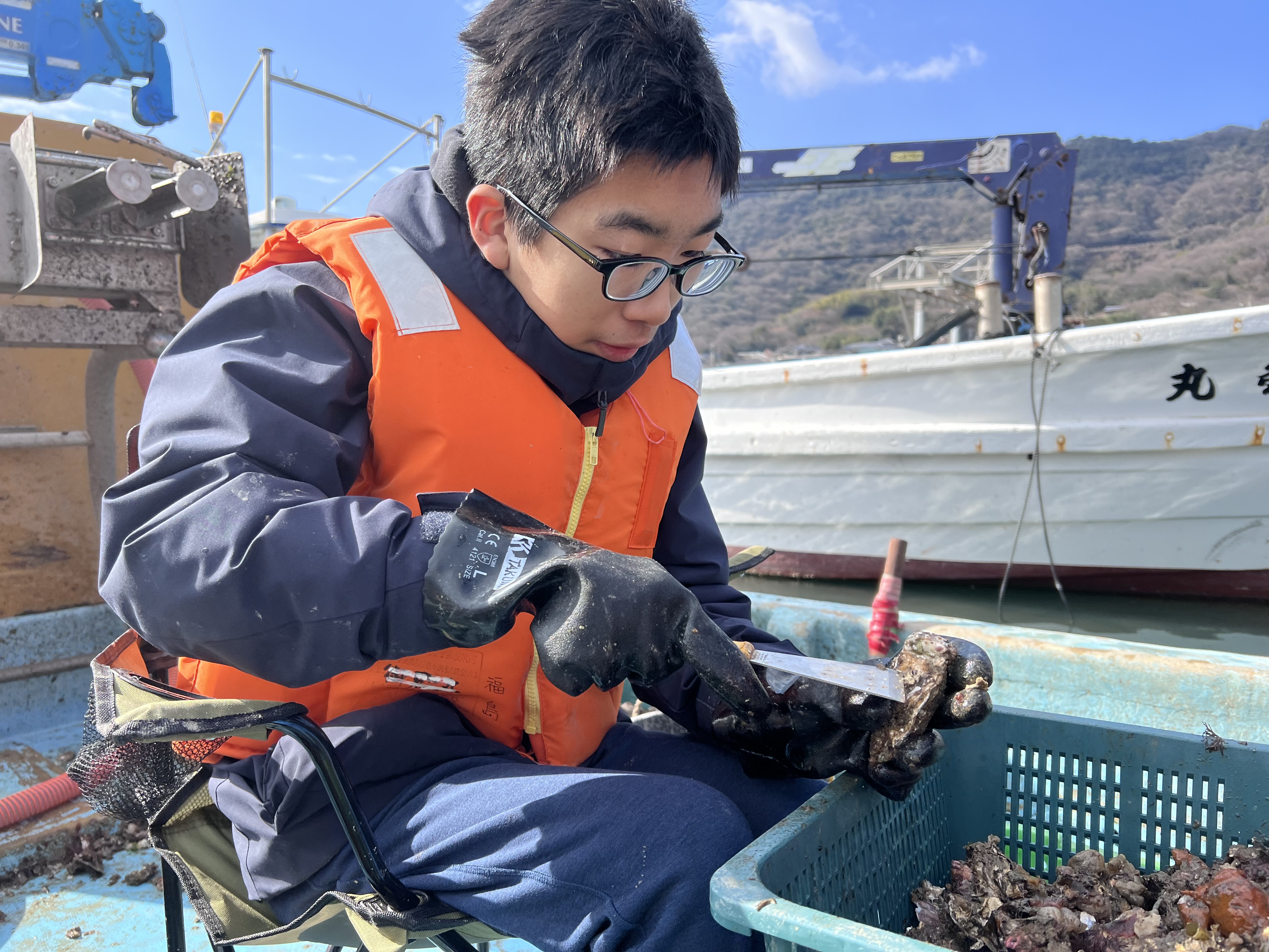 かき漁師体験　屋島源平牡蠣を自分で収獲&食べる！